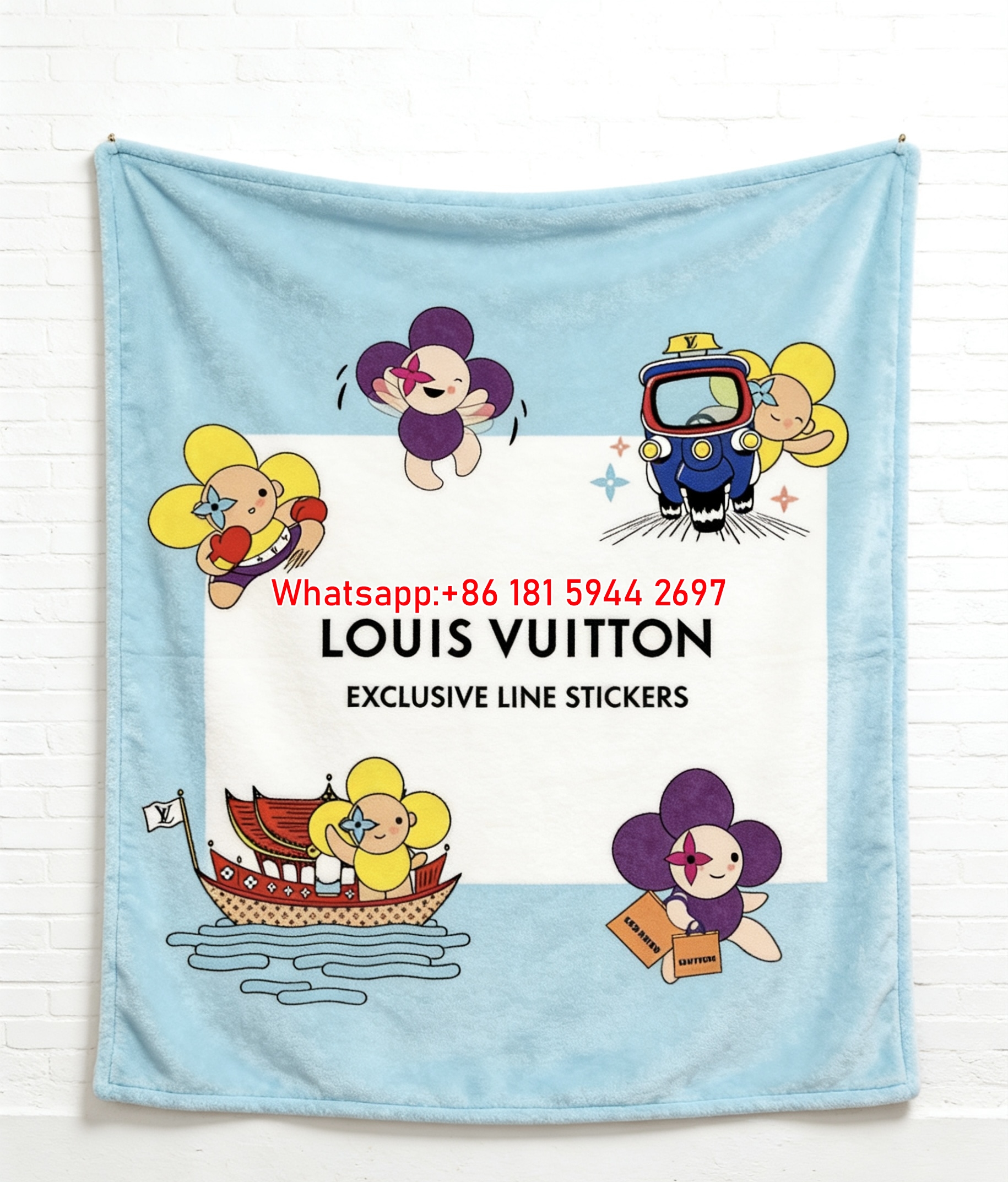 LV Vivid Mascot Flannel Throw Blanket 328